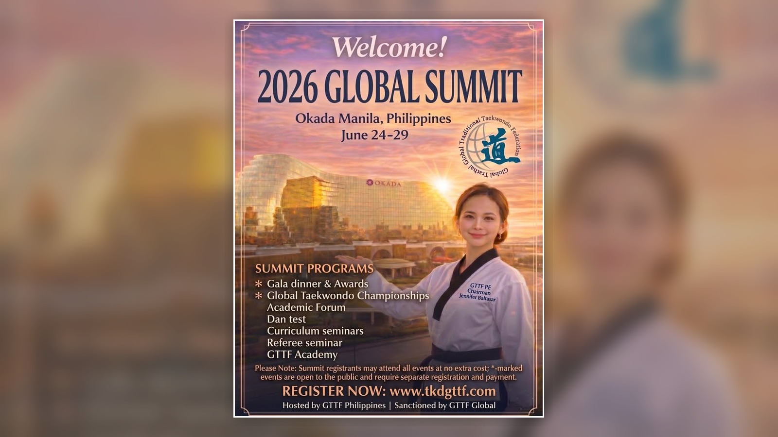 Portada horizontal del GTTF Global Summit 2026 en Manila sin recorte del afiche